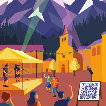 Aperçu de l'affiche interactive pour le festival Cineziq